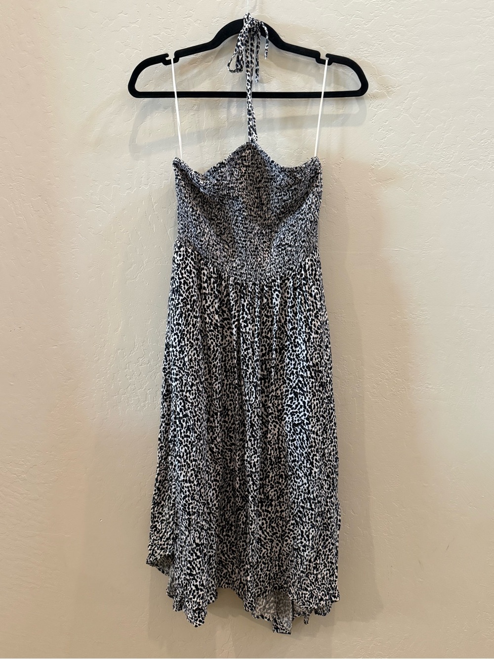 Old Navy Black & White Strapless Midi Dress